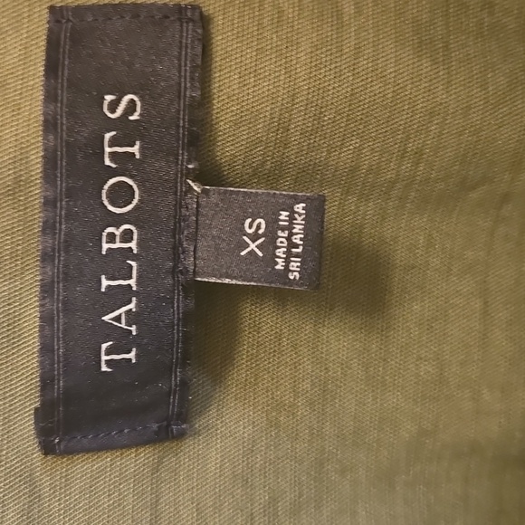 Talbots Green Utility Jacket with Pom Poms. Size XS Womens - Picture 6 of 7